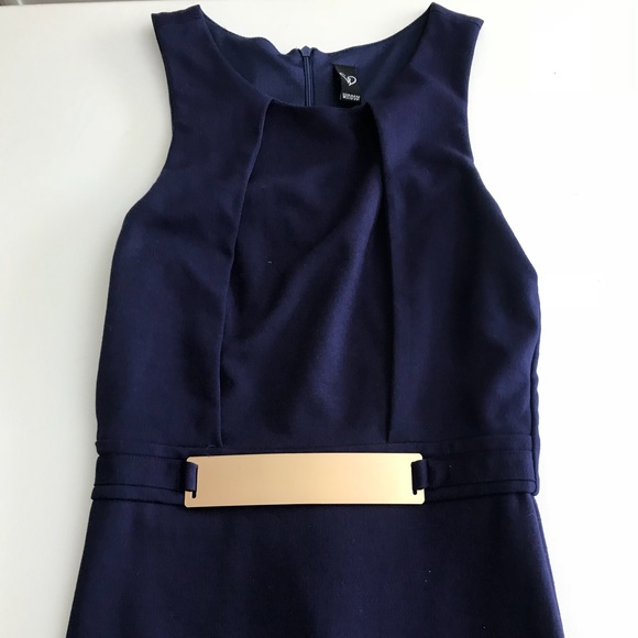 Navy Pencil Dress - Picture 6 of 6